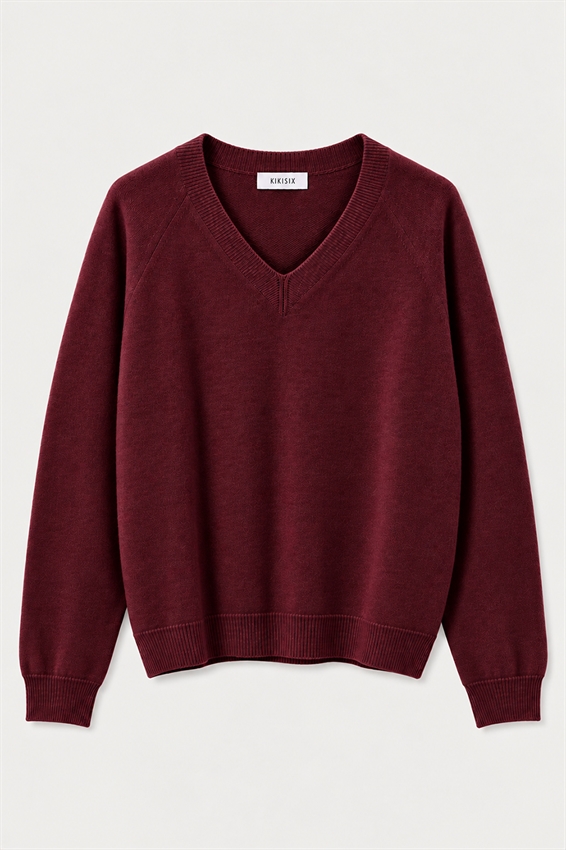 MAGLIA SCOLLO V MISTO CASHMERE