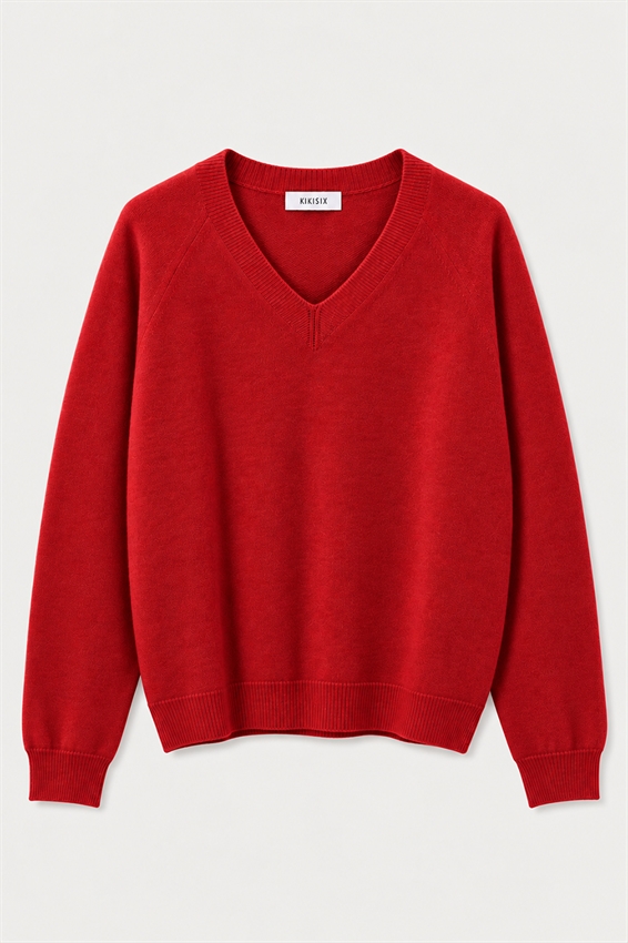 MAGLIA SCOLLO V MISTO CASHMERE