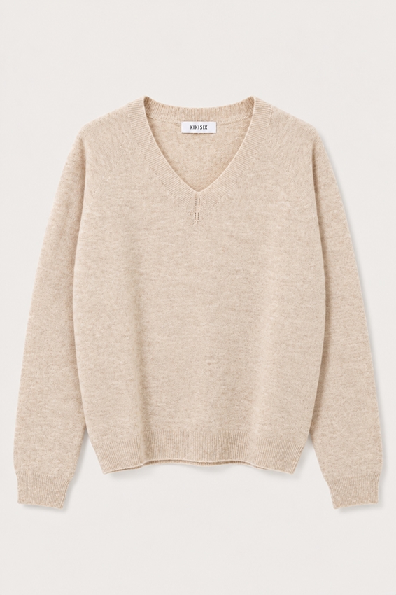 MAGLIA SCOLLO V MISTO CASHMERE