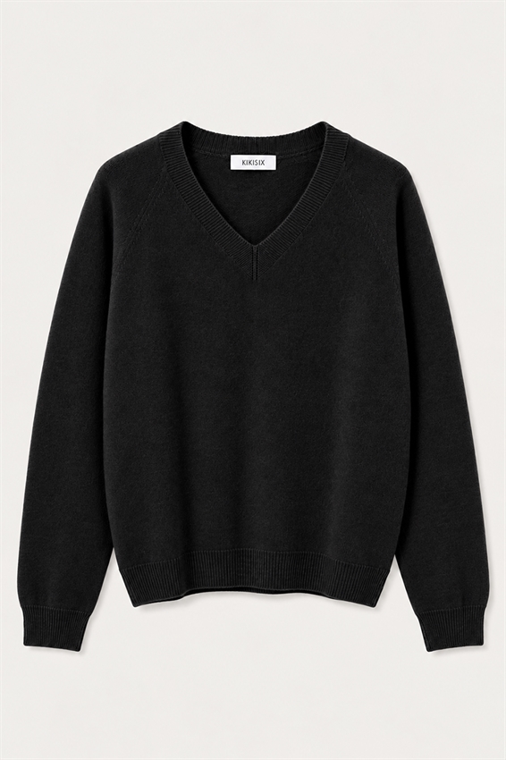 MAGLIA SCOLLO V MISTO CASHMERE