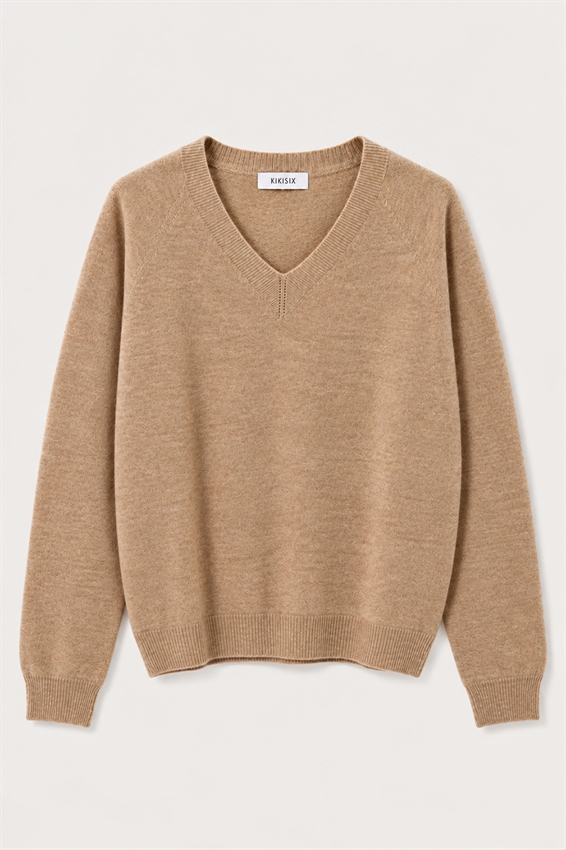 MAGLIA SCOLLO V MISTO CASHMERE