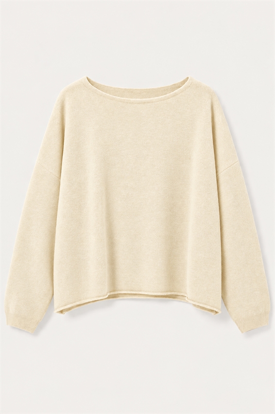 MAGLIA SCATOLINA TAGLIO VIVO MISTO CASHMERE