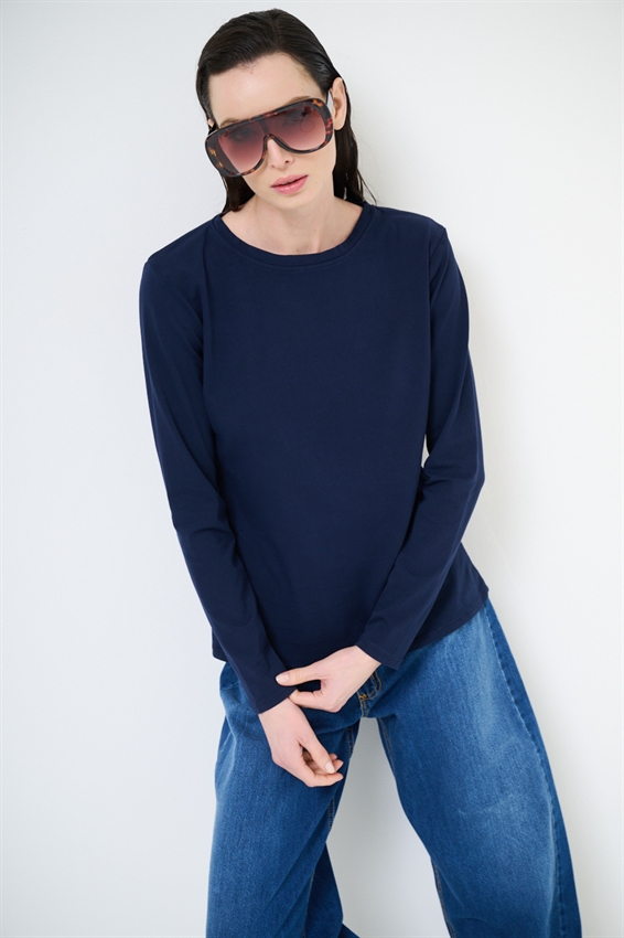 T-SHIRT COTONE REGULAR FIT NAVY