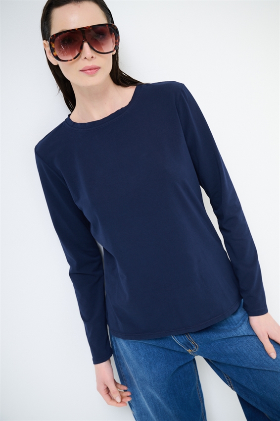 T-SHIRT COTONE REGULAR FIT NAVY