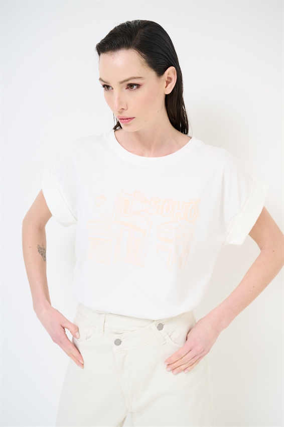 T-SHIRT STAMPA SOHO BIANCO
