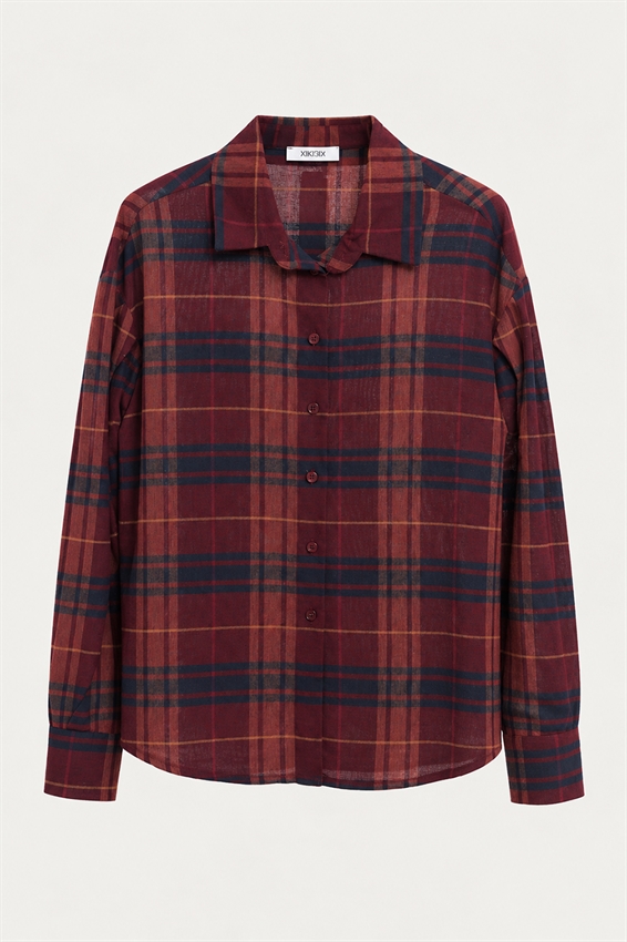 CAMICIA CHECK CON PIEGA MANICA