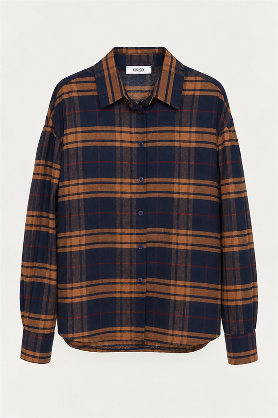 CAMICIA CHECK CON PIEGA MANICA