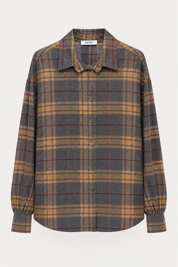 CAMICIA CHECK CON PIEGA MANICA