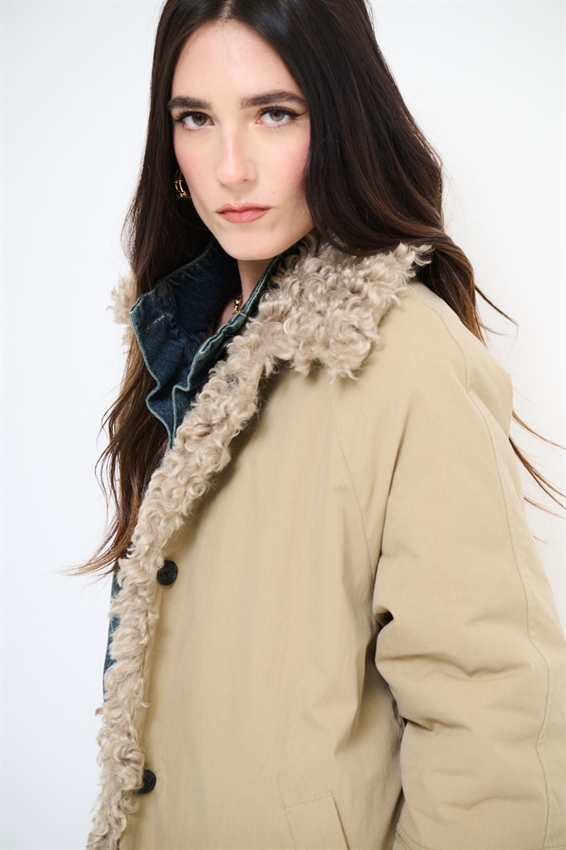 ECO PELLICCIA MONGOLIA REVERSIBILE