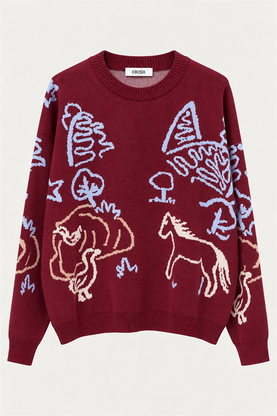 MAGLIA PARICOLLO VISCOSA JACQUARD