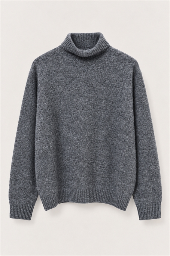 MAGLIA OVER COLLO ALTRO MISTO CASHMERE