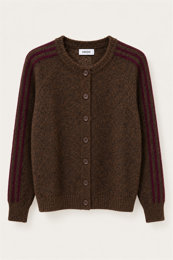 CARDIGAN PARICOLLO BANDE