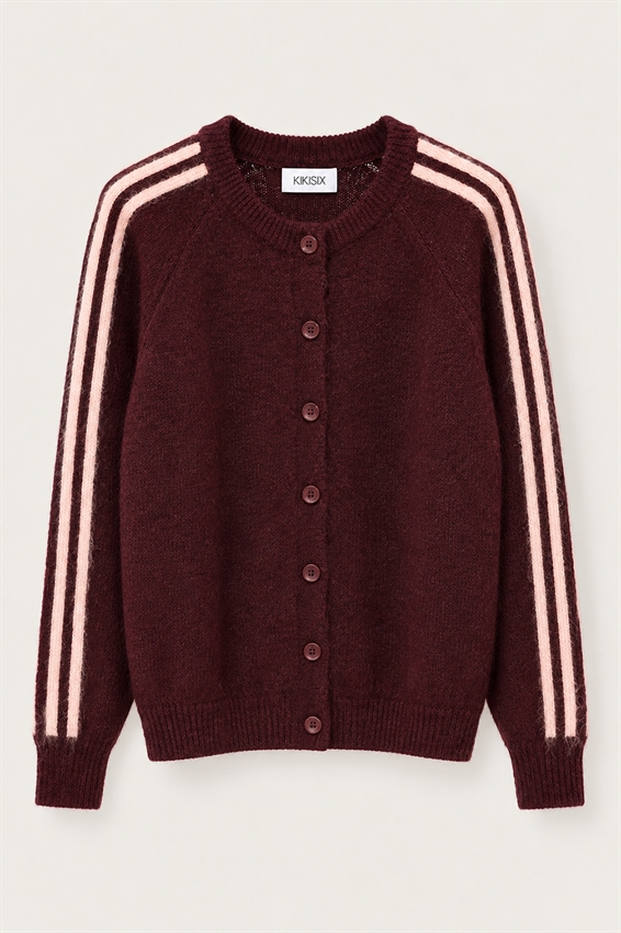 CARDIGAN PARICOLLO BANDE