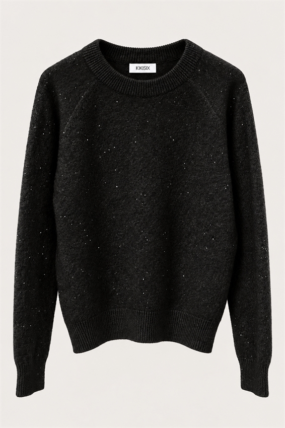 MAGLIA PARICOLLO RAGLAN PAILLETTES