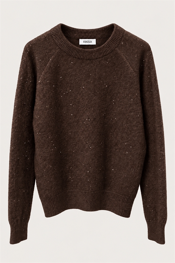 MAGLIA PARICOLLO RAGLAN PAILLETTES