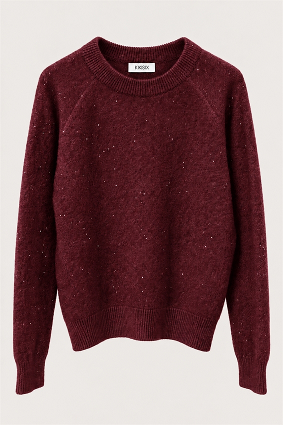 MAGLIA PARICOLLO RAGLAN PAILLETTES