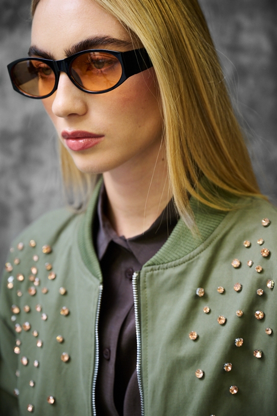 BOMBER CORTO CASTONI ROSA ARMY