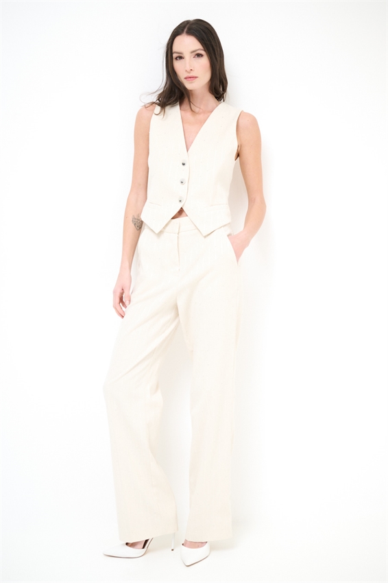 GILET SLIM TX MICRO PAILLETTES BURRO