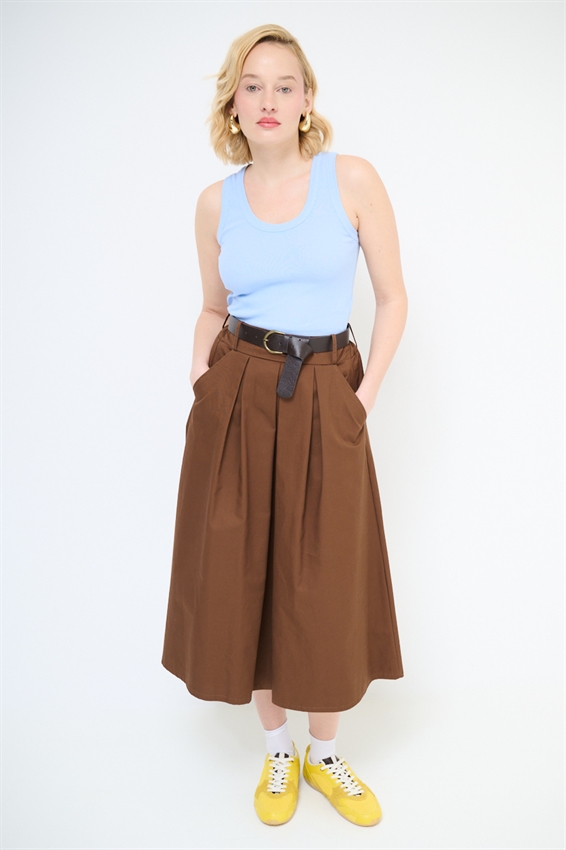 CANOTTA COSTINA CON SCOLLO CELESTE