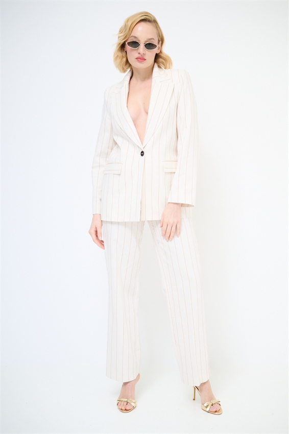 GIACCA A RIGHE BOUCLE BURRO