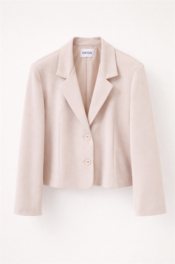 GIACCA CROP OVER A 2 BOTT. IN MODAL BURRO