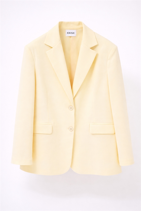 GIACCA OVER A 2 BOTT. IN MODAL GIALLO