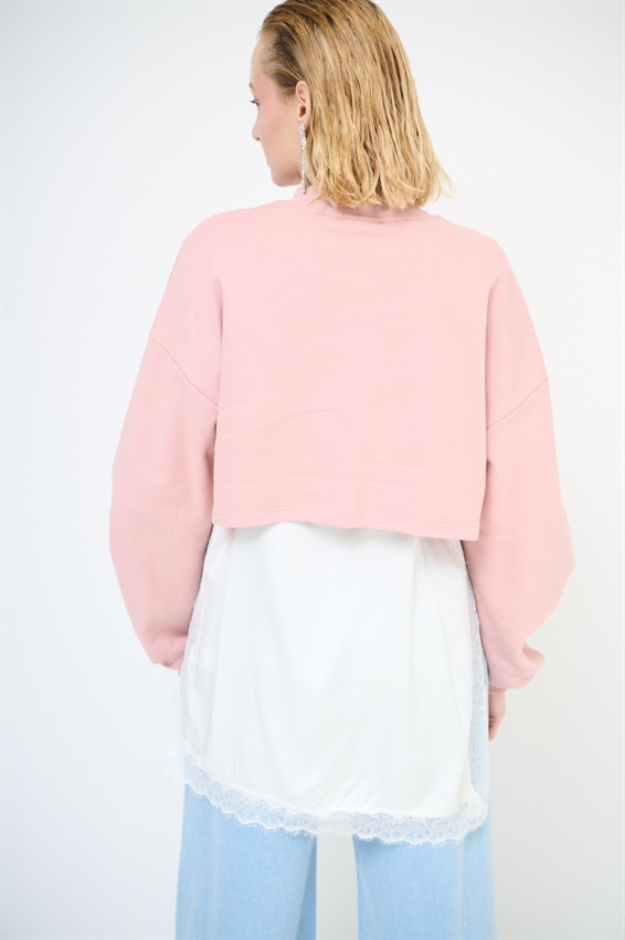 FELPA CROP MANICA RIPRESA + ABITO SOTTOVESTE POLVERE