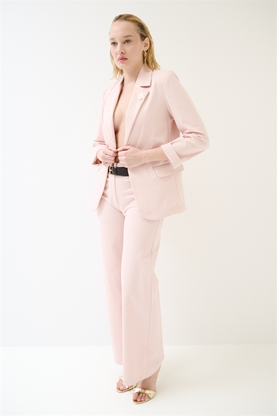 PANTA PALAZZO CON CINTURA IN PUNTO MILANO CIPRIA