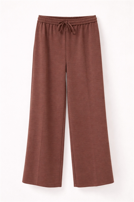 PANTALONE AMPIO IN MODAL CON ELASTICO NUTELLA
