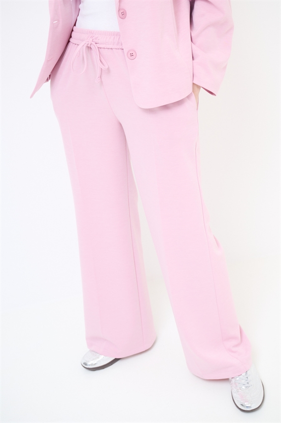 PANTALONE AMPIO IN MODAL CON ELASTICO ROSA