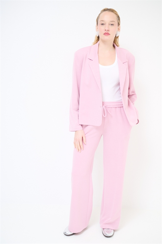 PANTALONE AMPIO IN MODAL CON ELASTICO ROSA