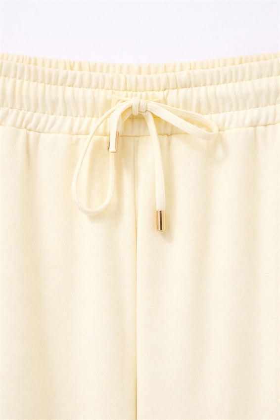 PANTALONE AMPIO CON ELASTICO IN MODAL GIALLO