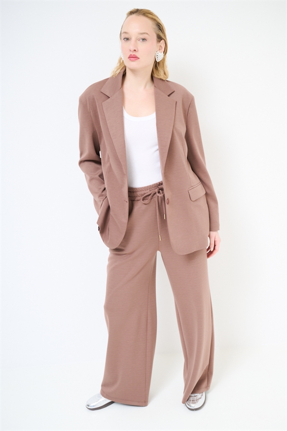 PANTALONE AMPIO CON ELASTICO IN MODAL NUTELLA