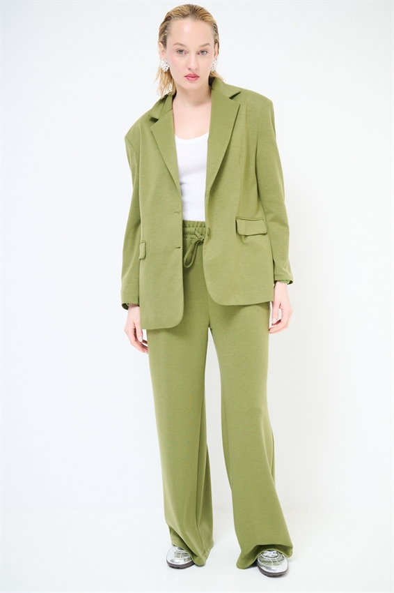 PANTALONE AMPIO CON ELASTICO IN MODAL OLIO