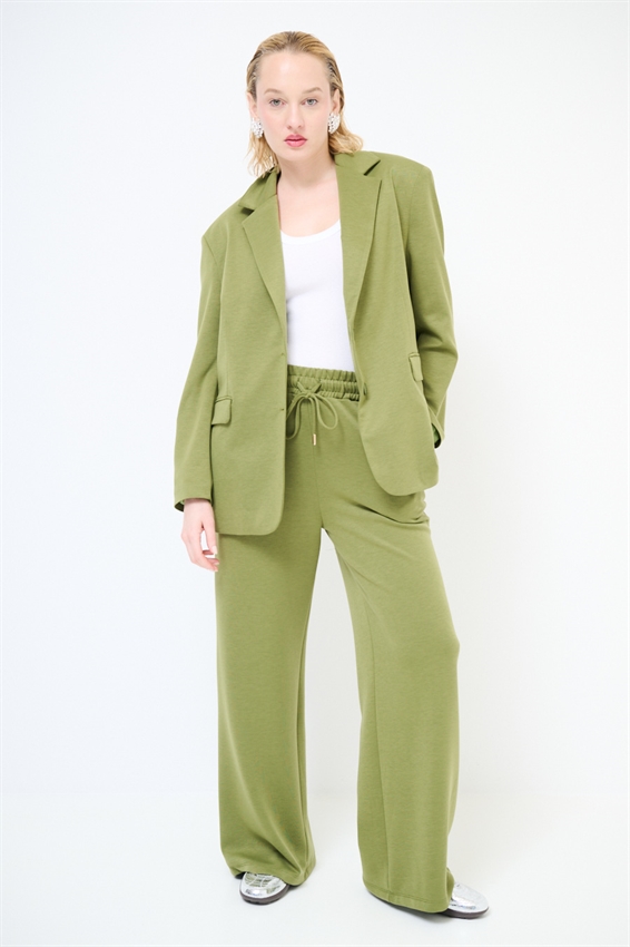 PANTALONE AMPIO CON ELASTICO IN MODAL OLIO
