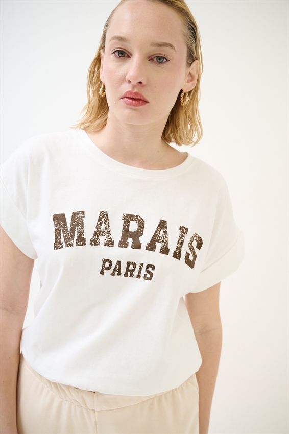 T-SHIRT STAMPA MARAIS BIANCO