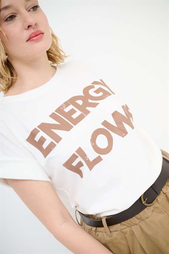 T-SHIRT STAMPA ENERGY BIANCO