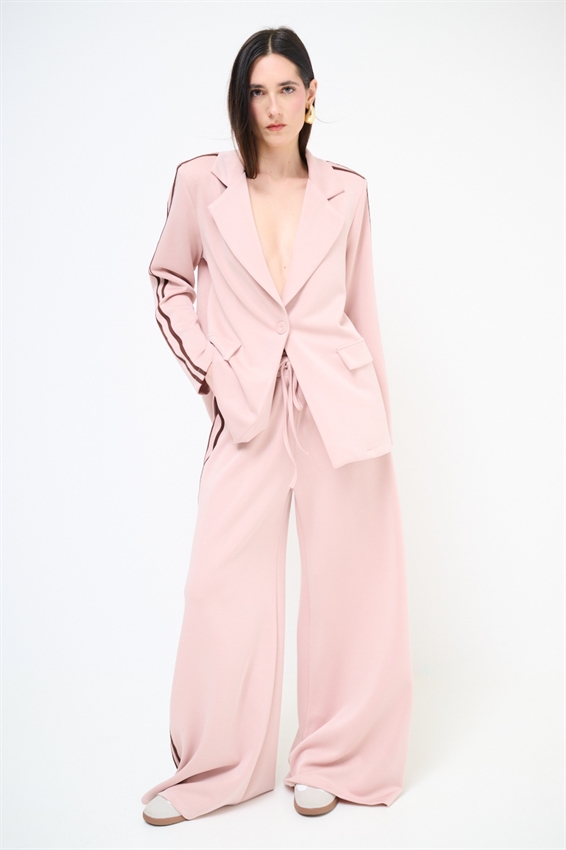 GIACCA MONOPETTO CON BANDE VISCOSA MODAL CIPRIA/MORO