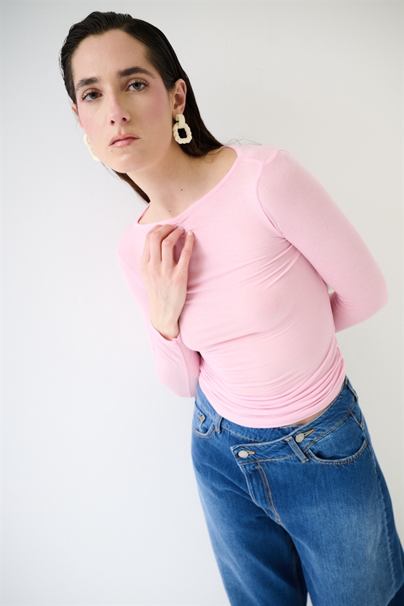 MAGLIA COLLO BORDINO MODAL CONFETTO