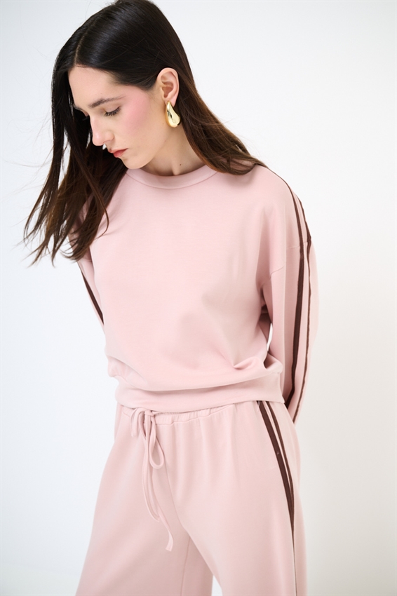 MAGLIA PARICOLLO CON BANDE VISCOSA MODAL CIPRIA