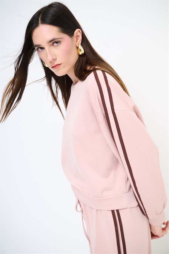 MAGLIA PARICOLLO CON BANDE VISCOSA MODAL CIPRIA