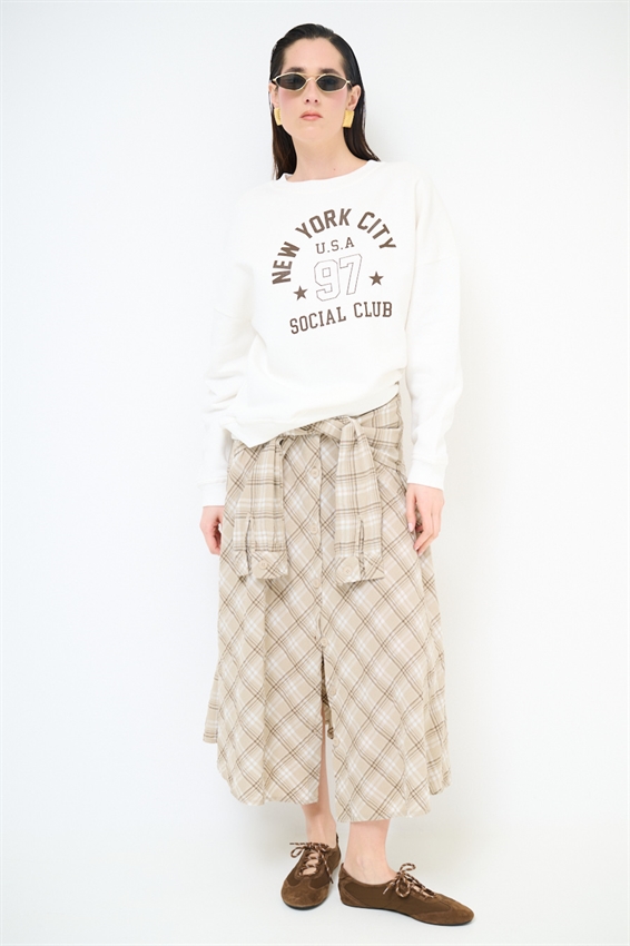 FELPA OVER CON STAMPA NEW YORK PANNA