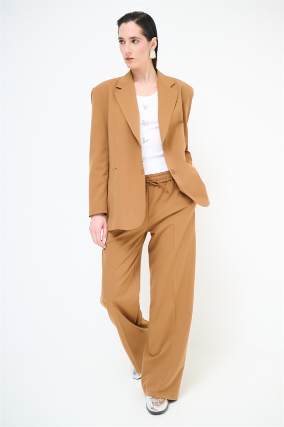 PANTALONE AMPIO CON COULISSE CACAO